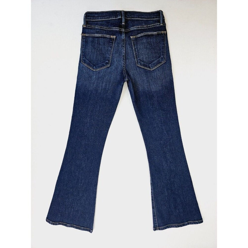 Frame Denim Dark Indigo Flared Jeans